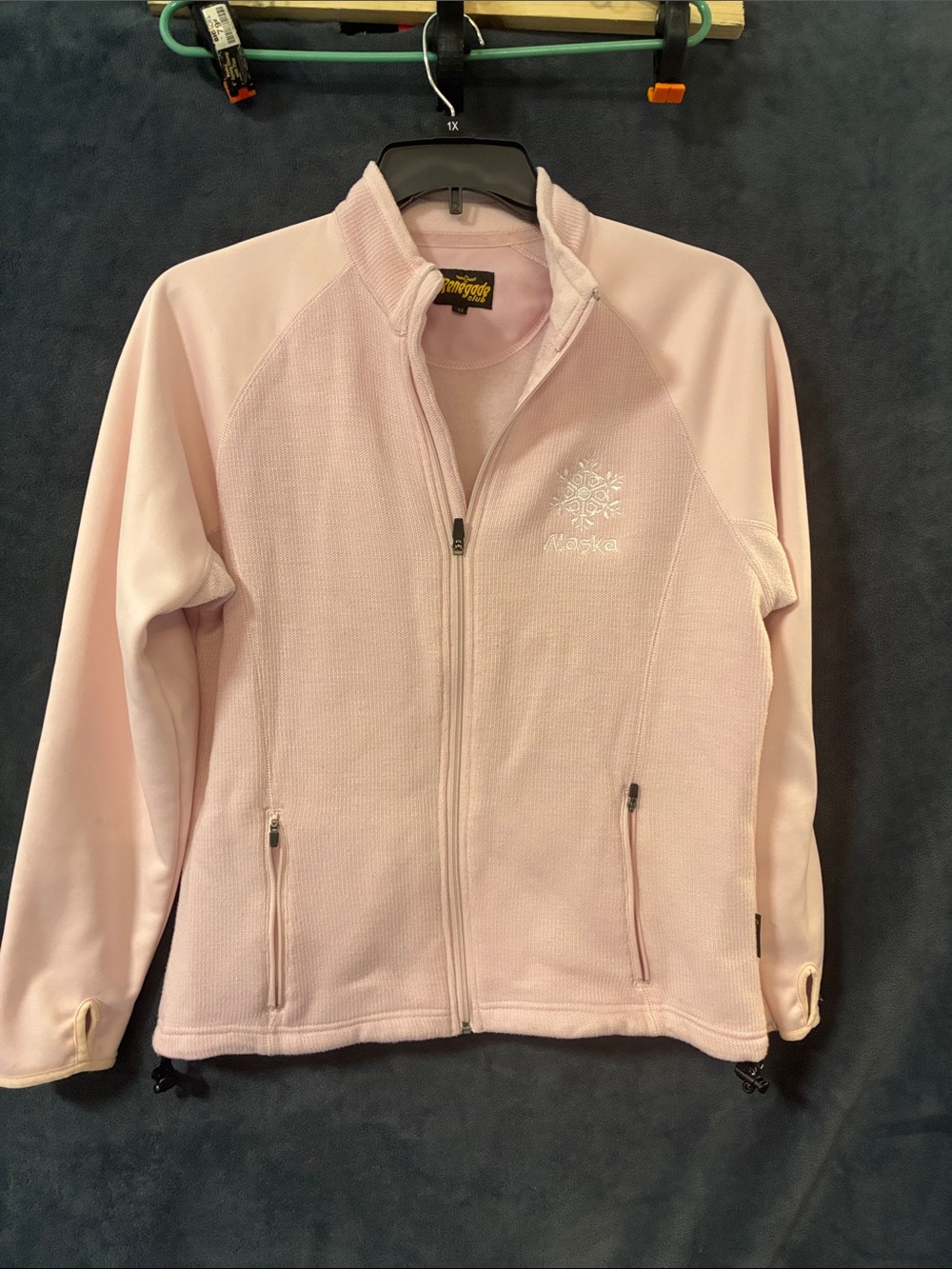 Light Pink Full-Zip Ski Athletic Jacket by Renegade Club